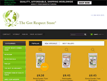 Tablet Screenshot of gotrespectstore.com